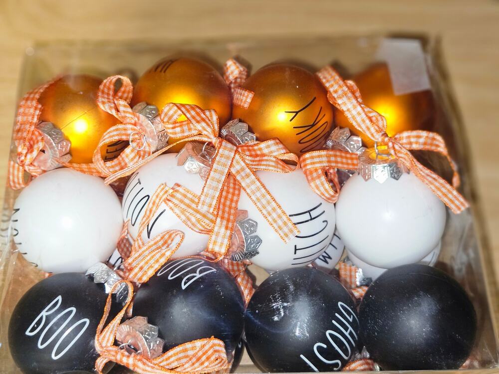 Rae Dunn Inspired Halloween Ornaments Set of 24